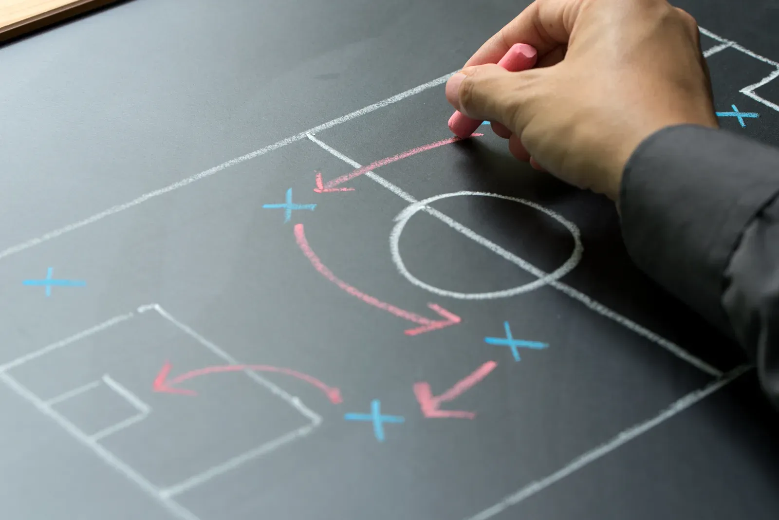 Phased business strategy illustration, the same logic behind a 30/60/90 fitness plan